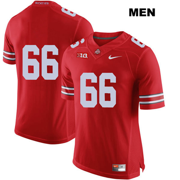 Ohio State Buckeyes Men's Malcolm Pridgeon #66 Red Authentic Nike No Name College NCAA Stitched Football Jersey LA19B67UW